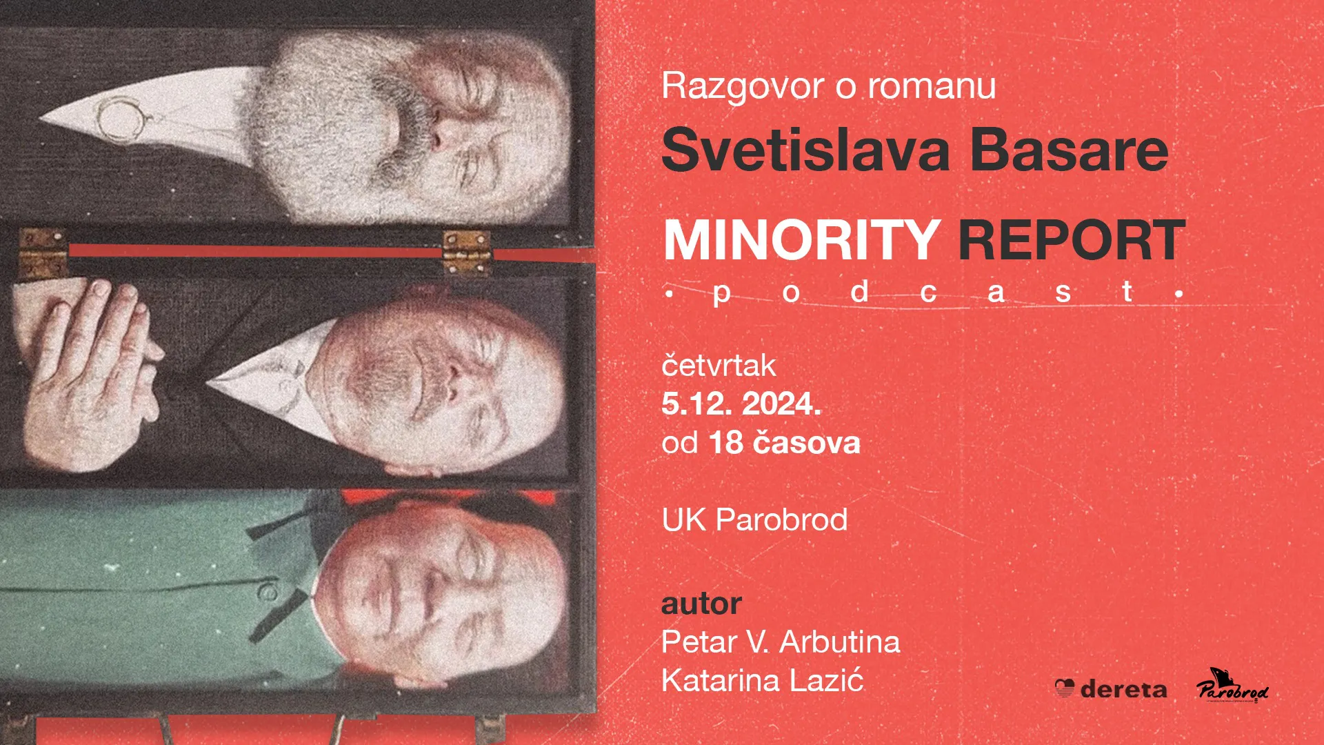 Razgovor o romanu Svetislava Basare "Minority Report - podcast" // UK Parobrod