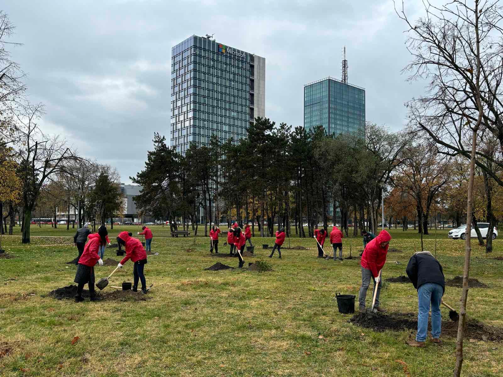 MOL Serbia posadila više desetina stabala u beogradskom parku „Ušće”