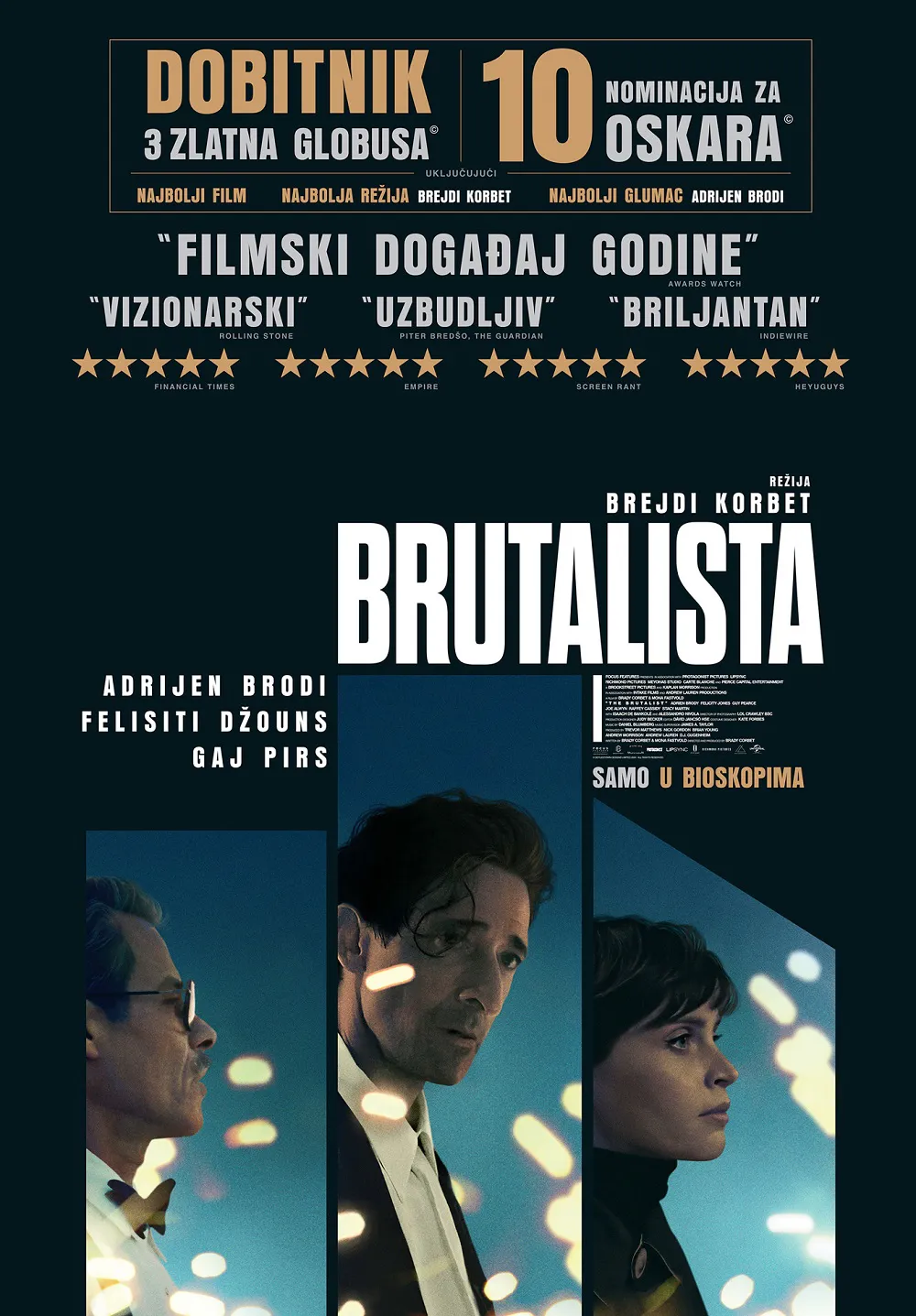 „Brutalista", film o kome govori čitav svet, u bioskopima od 27. februara