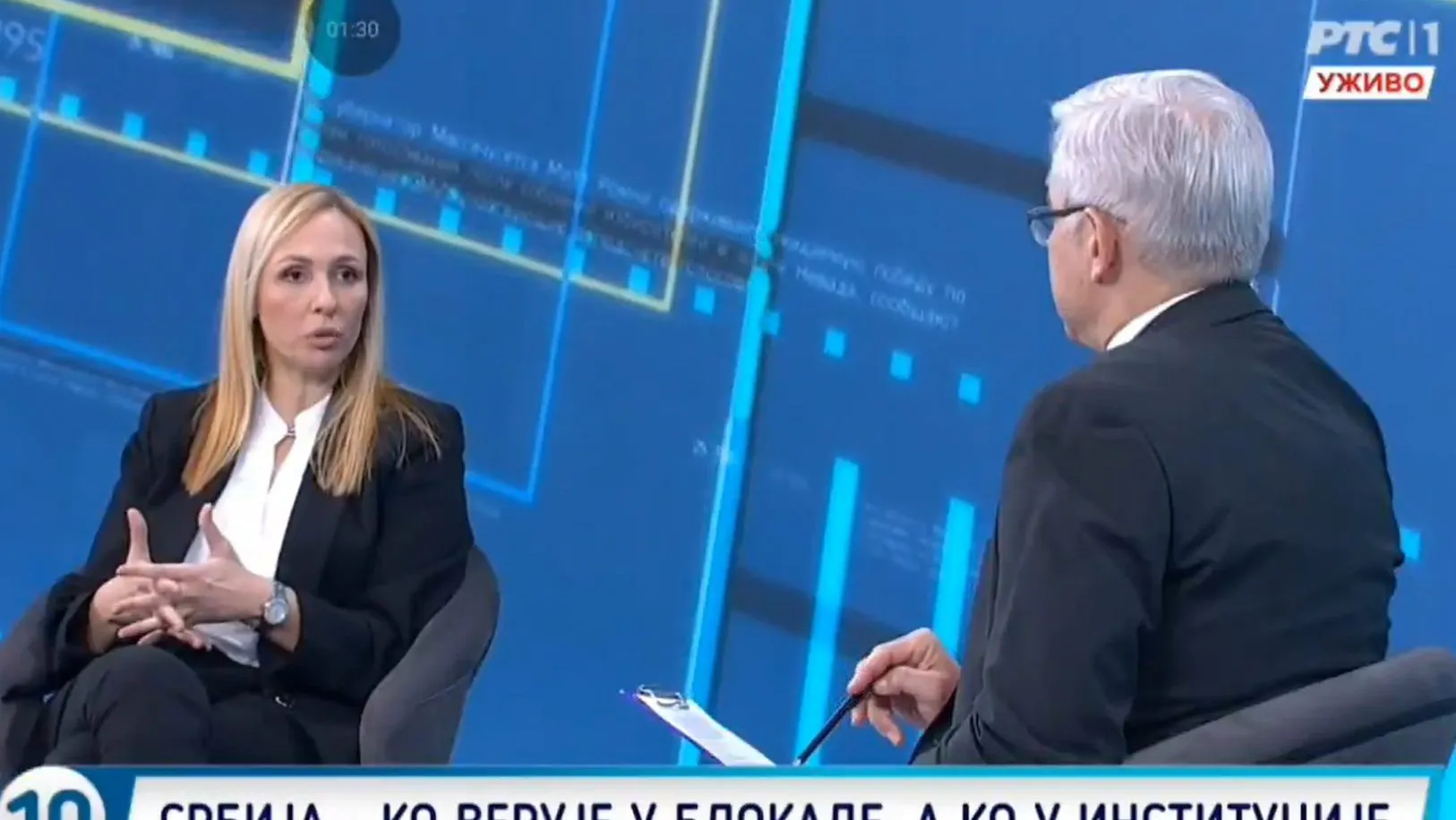 "RTS pumpanje": Vanja Bajović gostovala je u "Takovskoj 10", ali su facijalne ekspresije voditelja bile rečitije od svih u studiju