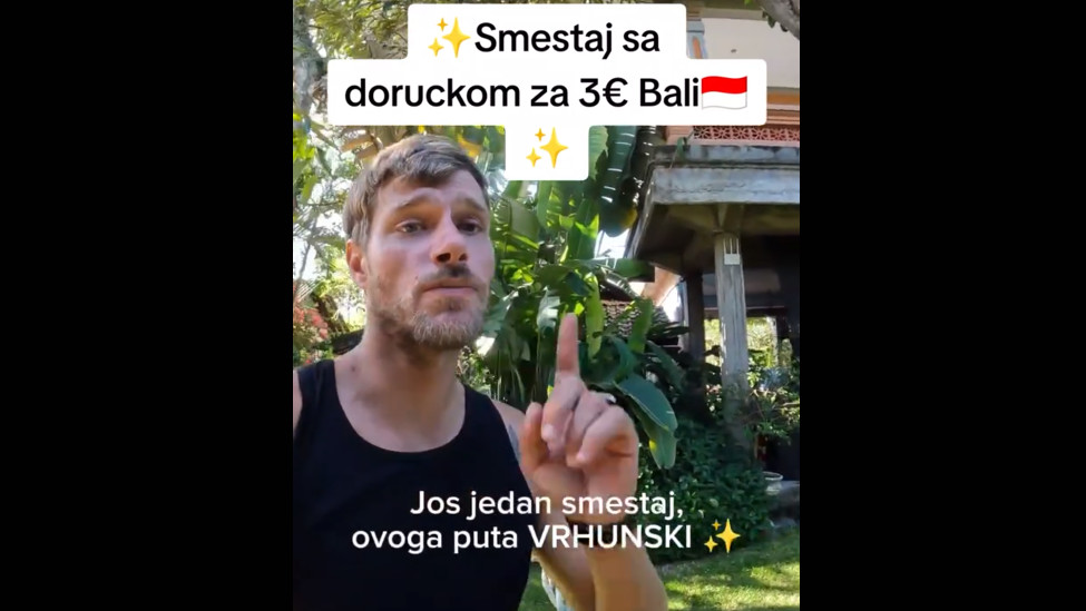 Srbin pokazao kako izgleda noćenje sa doručkom na Baliju za samo 3 evra: "Kod nas nema ni kafa za te pare"