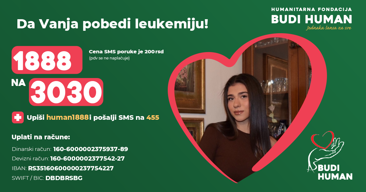 Pomozimo Vanji da pobedi leukemiju: Svaka donacija znači život