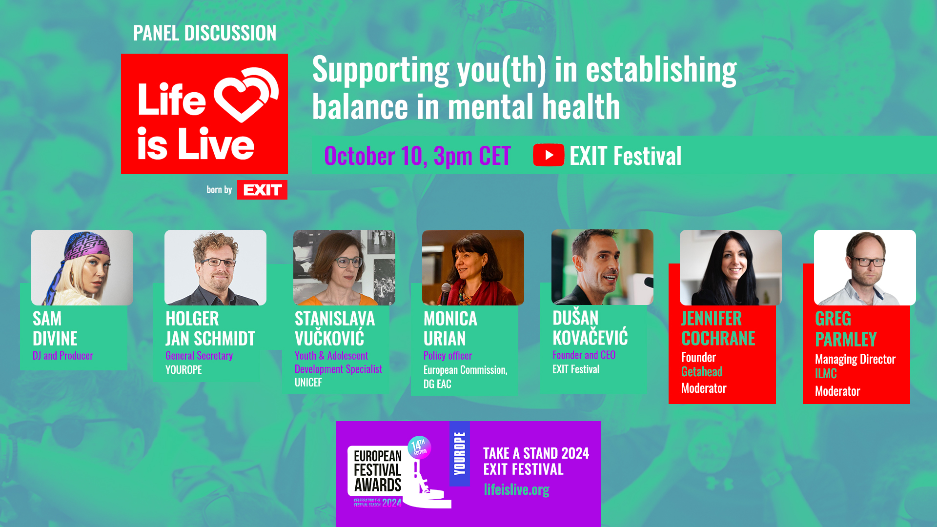 EXIT i UNICEF obeležavaju Svetski dan mentalnog zdravlja međunarodnim panelom „Živi uživo“