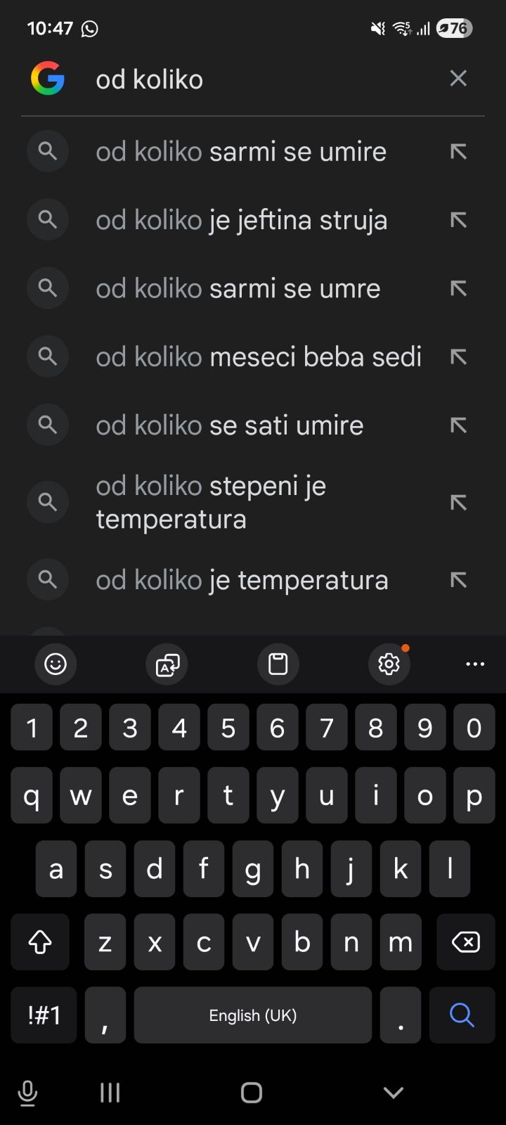 Kada u Google ukucate "od koliko" nastavak pitanja otkriva sve o nama