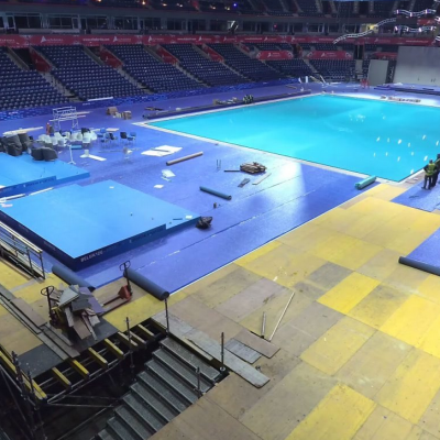 Svi se pitaju kako je montiran bazen u Beogradskoj areni: Video od samo 42 sekunde rešava dilemu