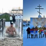 Bogojavljenje na -30: Momci iz Srbije se potopili u zaleđenu rusku reku, evo kako se pliva u ekstremnim uslovima