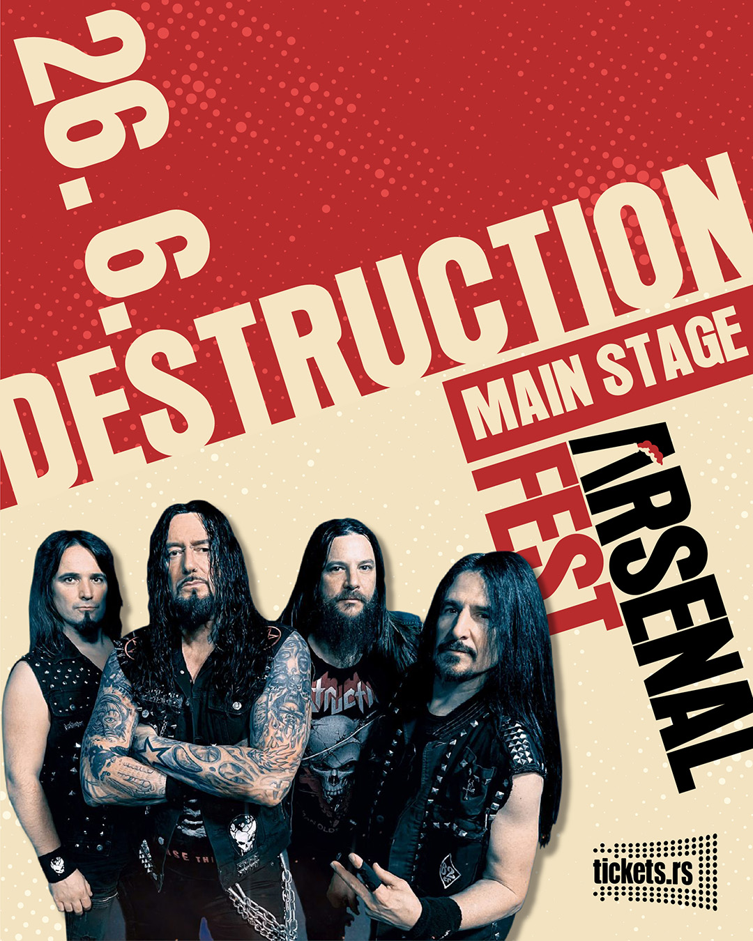 Arsenal Fest najavljuje nova imena za tri festivalske bine: Sonata Arctica, S.A.R.S, Napalm Death, Destruction, Timo Maas, Tom Novy, Konstrakta, Jakov Jozinović i mnogi drugi