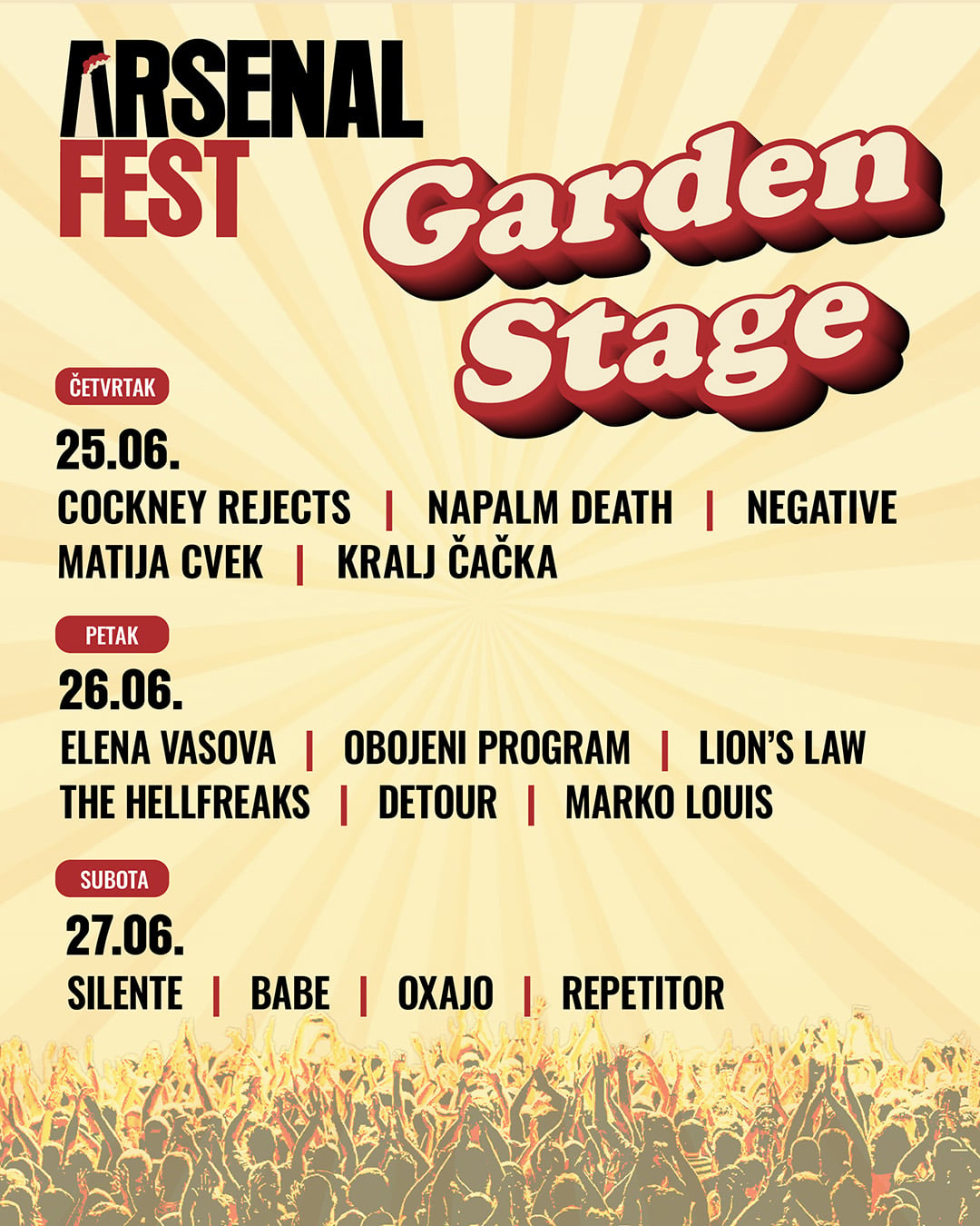 Arsenal Fest 2026: Evo ko sve nastupa na Garden Stage-u, omiljenoj bini alternativnog zvuka