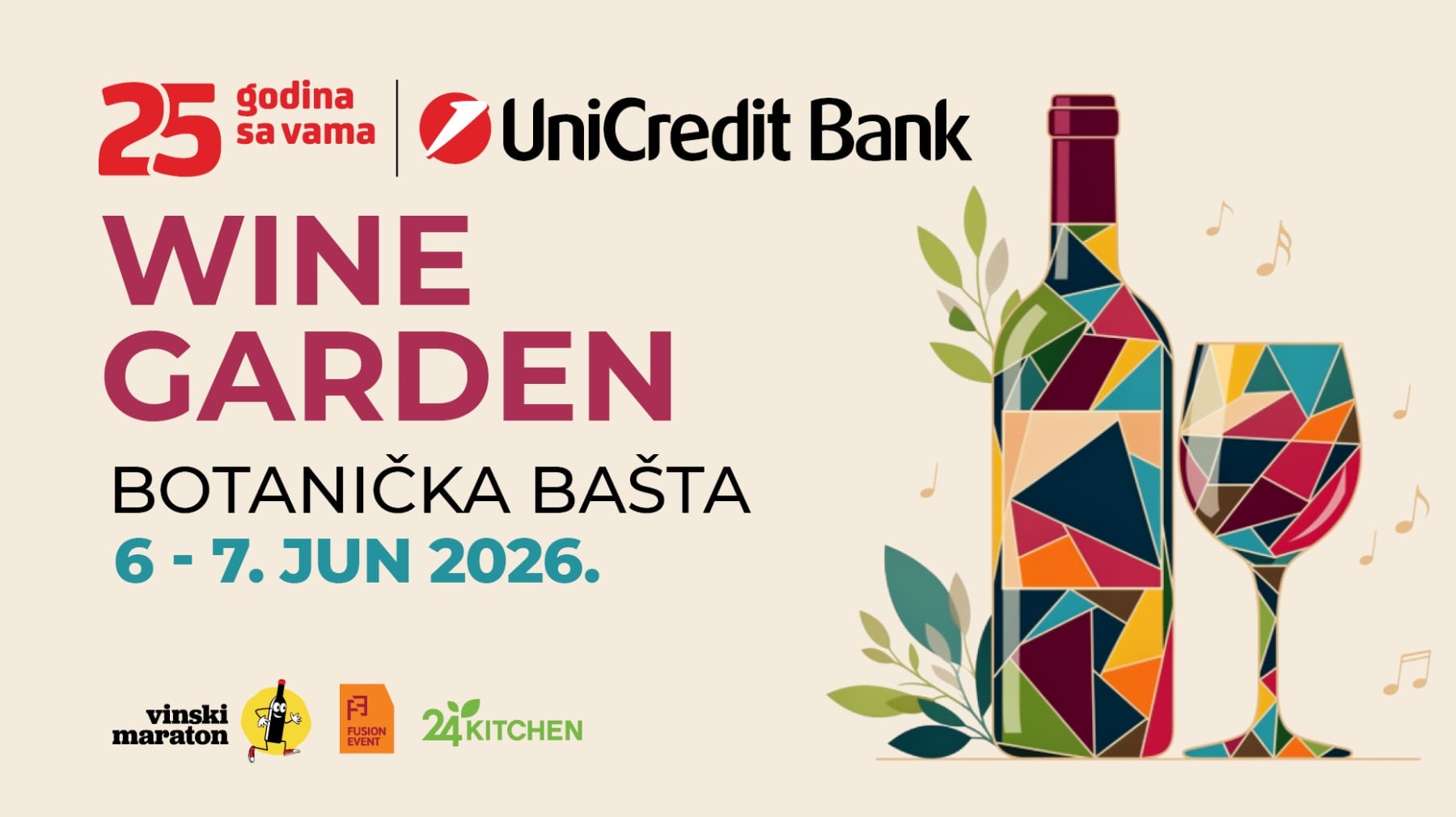 Najlepši vikend u gradu: Unicredit Bank Wine Garden 6. i 7. juna u Jevremovcu - dva dana degustacije, muzike i letnje atmosfere u Botaničkoj bašti
