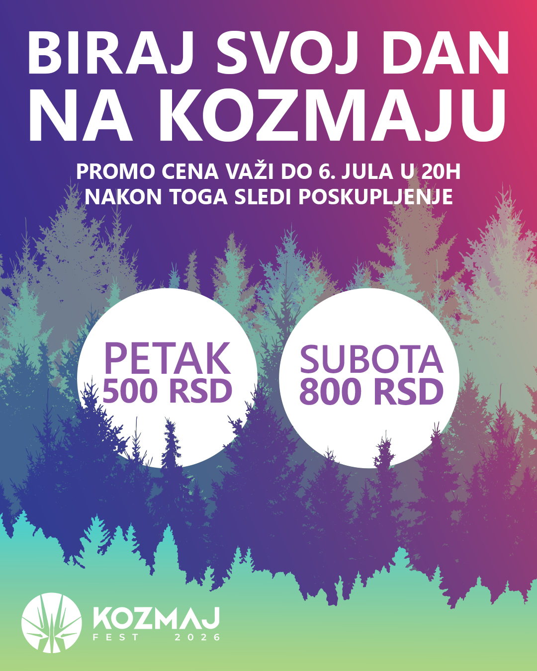 Jednodnevne ulaznice za KoZmaj Fest su u prodaji po neverovatnoj ceni