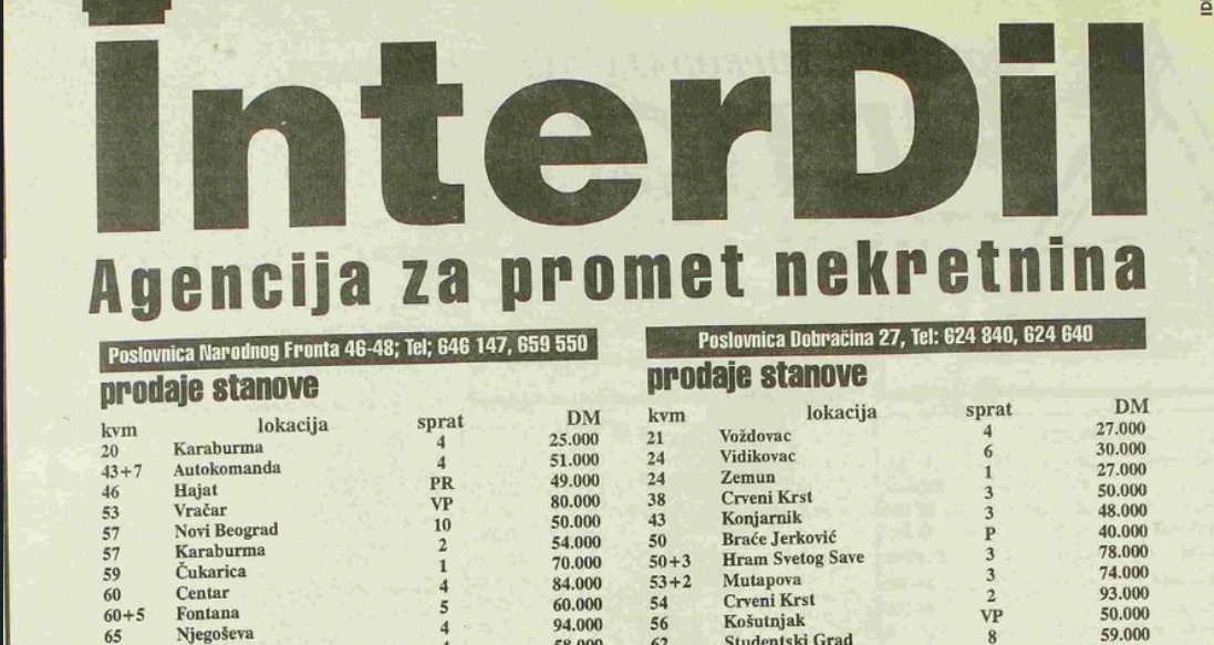 Pronašli smo cenovnik stanova iz 1994. godine: Surova računica otkriva da li je tada bilo teže kupiti kvadrat nego danas